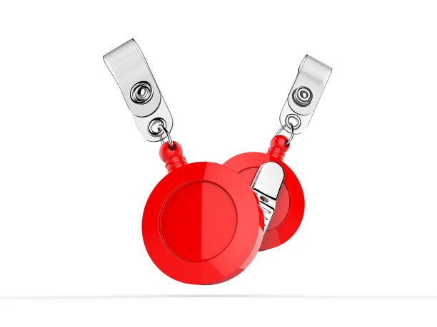 空白溜溜球身份证持有人徽章的品牌。3 d渲染插图。图片下载