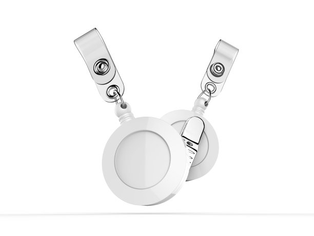 空白溜溜球身份证持有人徽章的品牌。3 d渲染插图。图片下载