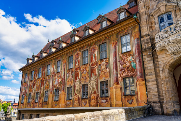 德国巴伐利亚州班贝格老市政厅。图片下载