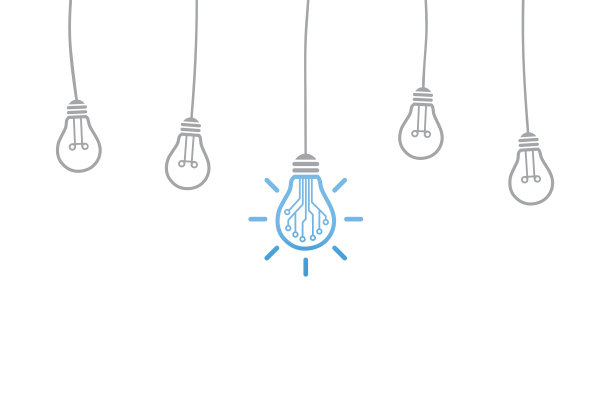 创意概念与灯泡图片下载