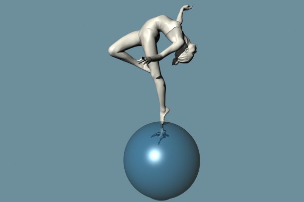 体操，舞者在球图片下载