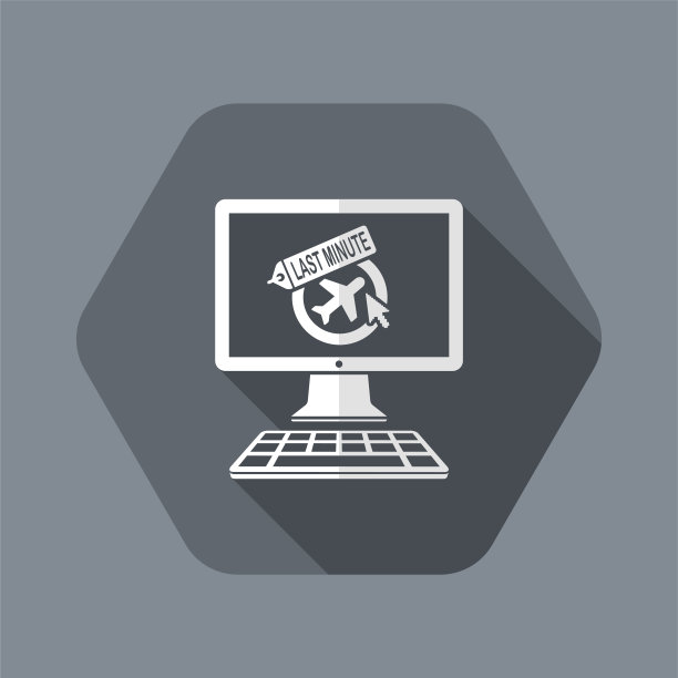 最后一分钟链接按钮-垃圾邮票效果-矢量平面图标图片下载