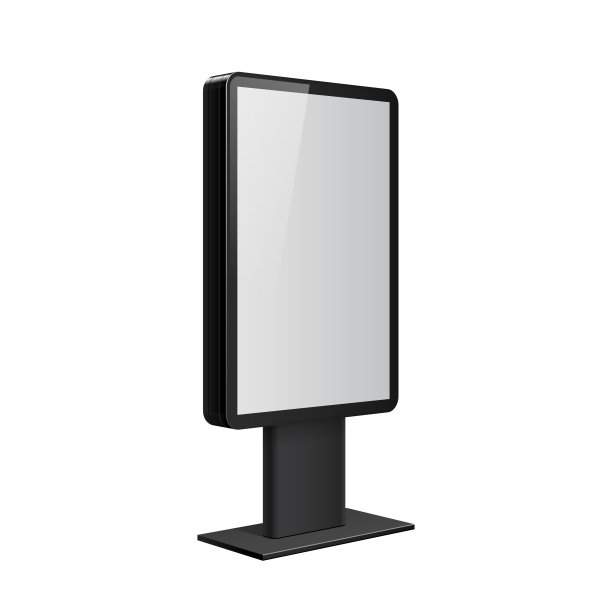 现实的灯箱模板上的白色背景图片下载