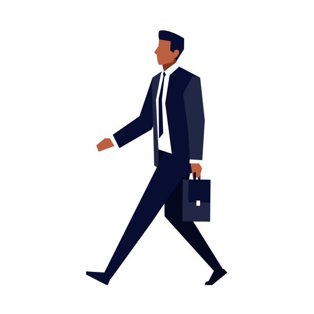 拿着公文包的非裔美国商人图片下载