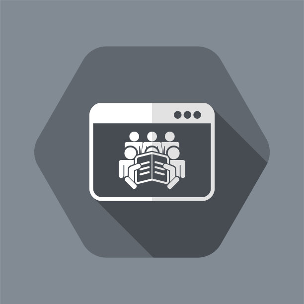 阅读web服务-矢量平面图标图片下载