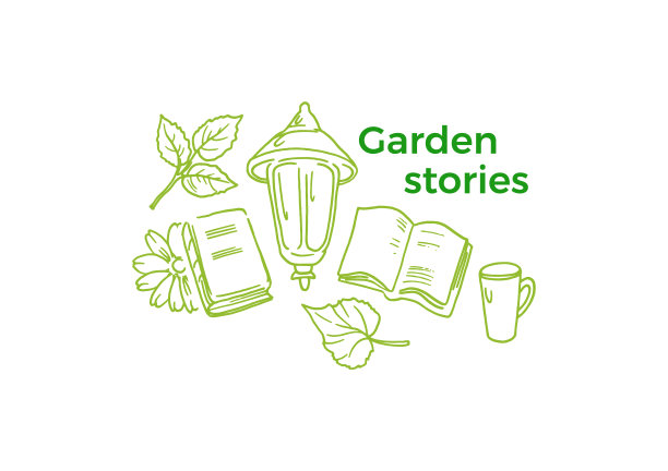 向量的象征。书在花园。放松的一天。Literarure故事图片下载