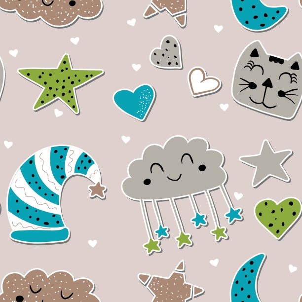 可爱的手绘卡通背景图片下载