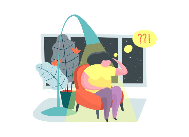 有抑郁问题的单身女性晚上独自在家图片下载