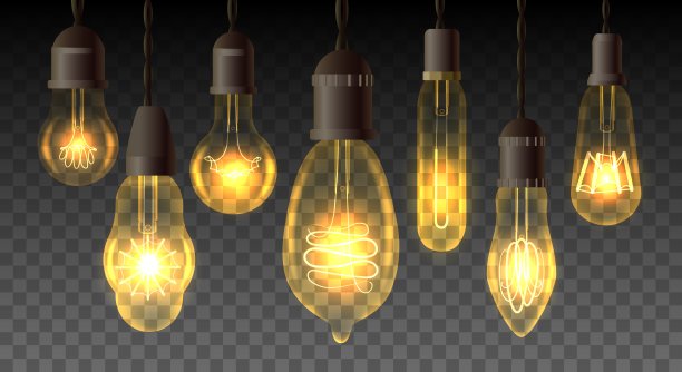 复古的瓦特的灯泡图片下载