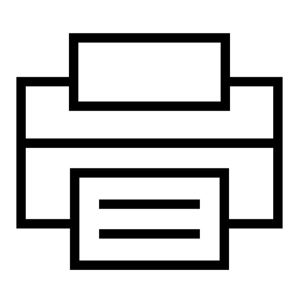 细线锐利矢量图标/打印机、打印、传真图片下载
