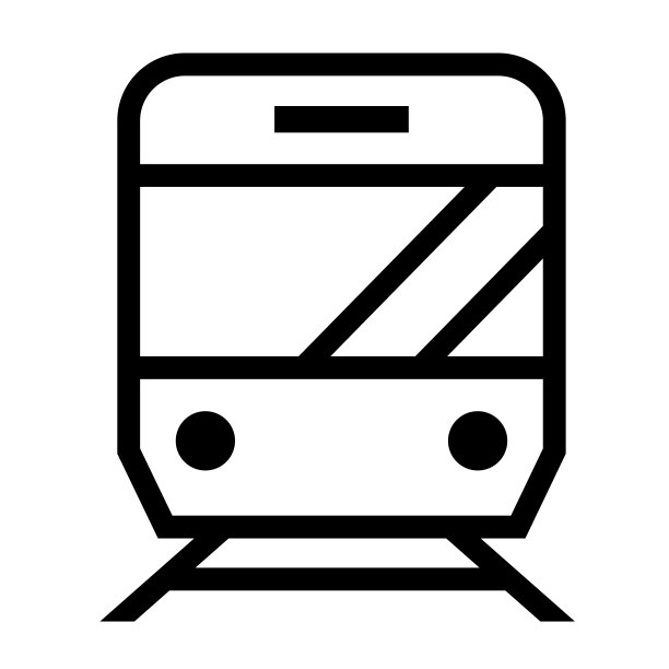细线尖锐的矢量图标/火车，运输，铁路图片下载