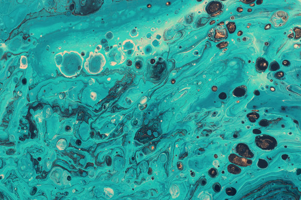 抽象大理石效果背景。蓝色创意的颜色。漂亮的油漆加上了金色图片下载