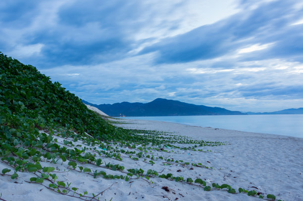 小渔船在海岸、大海和沙滩上图片下载