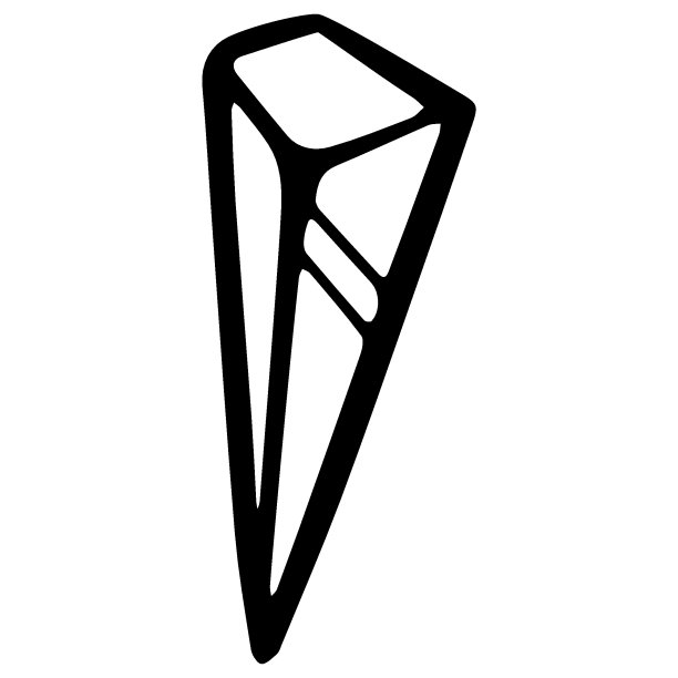 矢量线晶体孤立在白色背景图片下载