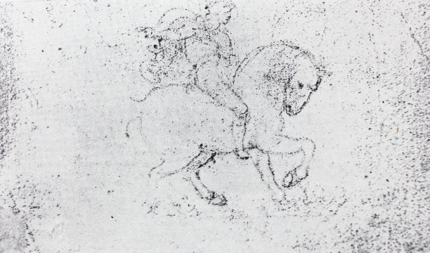 列奥纳多·达·芬奇的骑马者素描图片下载