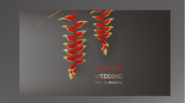 热带黑色和金色的叶子在黑暗的背景图片下载