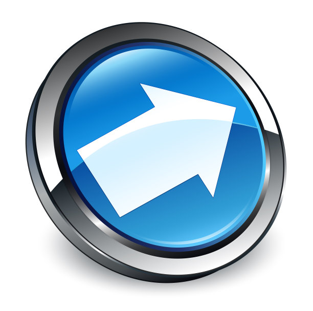 下一个箭头图标3d蓝色圆形按钮图片下载
