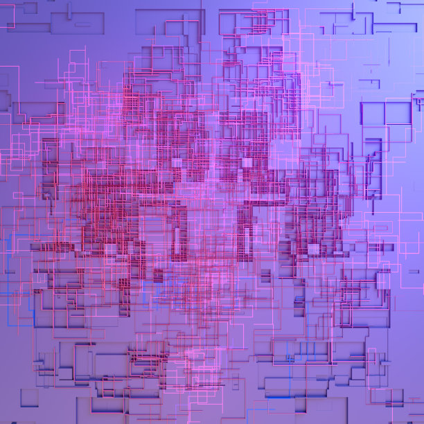 抽象的粉色未来科技图案。现代的封面设计。数字3 d演示图片下载