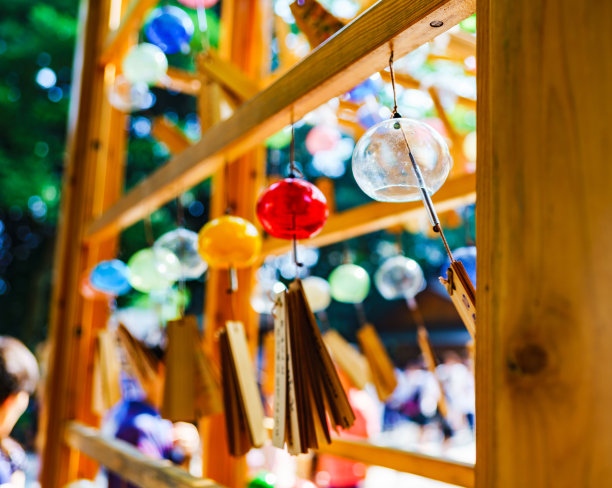 许多日本风铃在夏天图片下载