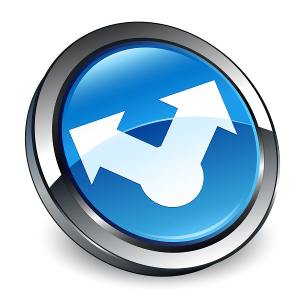 分享图标3D蓝色圆形按钮图片下载