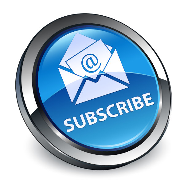订阅(时事通讯电子邮件图标)3d蓝色圆形按钮图片下载