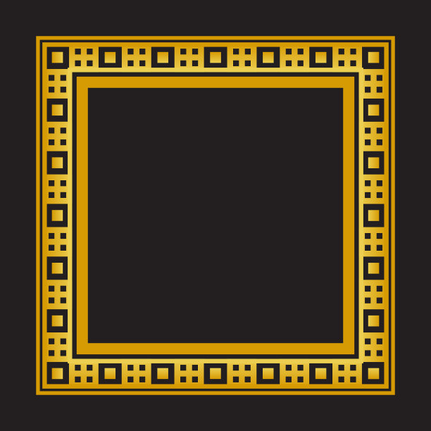 优雅的金框设计图片下载