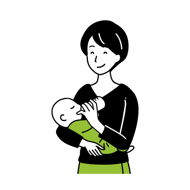 微笑着照顾孩子的母亲。图片下载