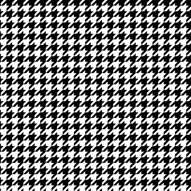 黑白图案犬牙无缝黑白图案图片下载