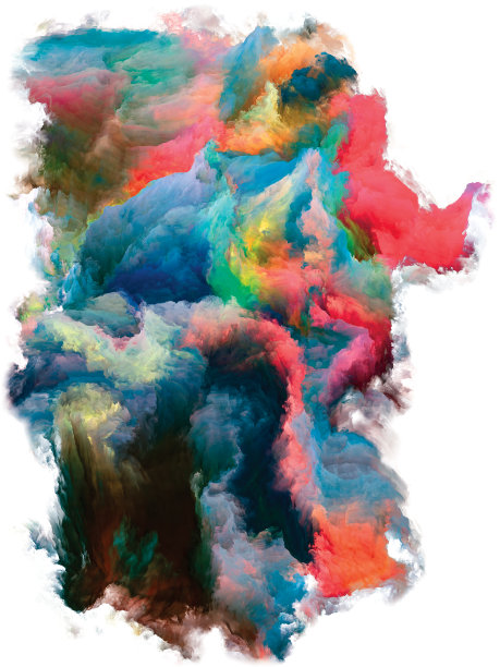 五彩缤纷的颜料。图片下载