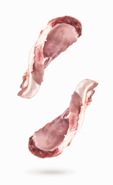 肉排与骨分离图片下载