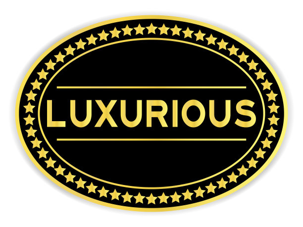 黑色和金色贴纸字豪华在白色背景图片下载