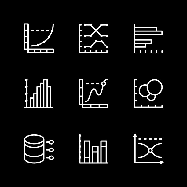 图表和示意图图标矢量线稿素材图片下载