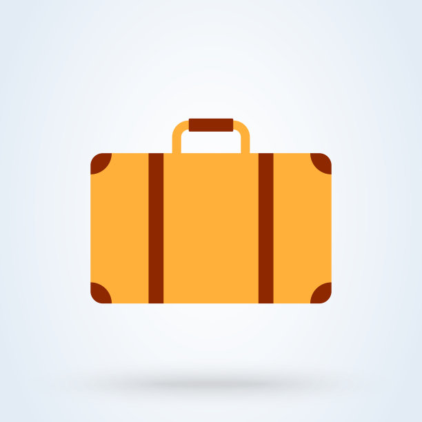 行李箱扁平型。矢量插图图标隔离在白色背景上。图片下载