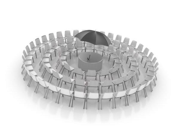 带伞的椅子圈- 3D渲染图片下载