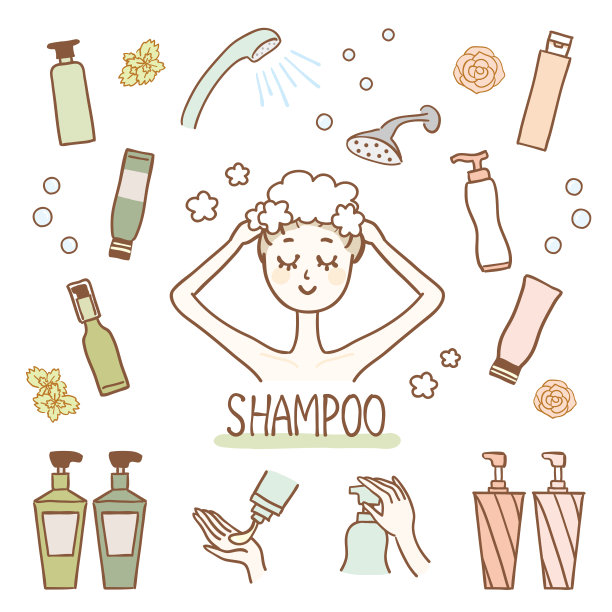 插图一套沐浴产品图片下载