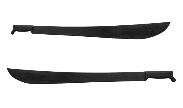 黑色大砍刀孤立在白色背景上图片下载