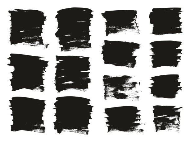 书法颜料薄笔刷背景短高细节抽象矢量背景混合设置50图片下载