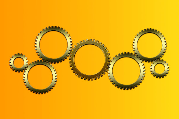 抽象齿轮可循环蓝色图片下载