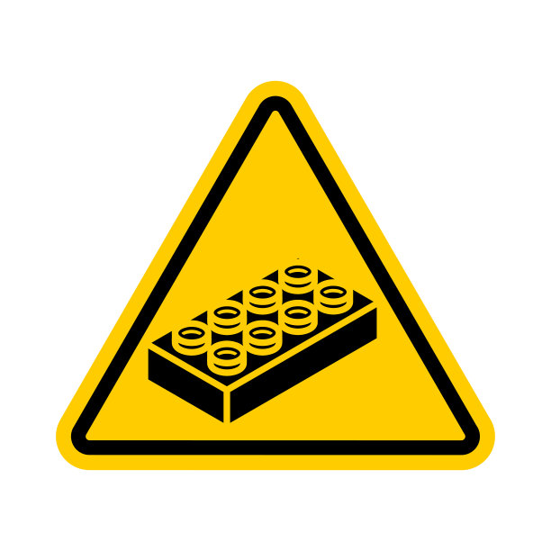 地板塑料施工细节。黄色路标警告。警告禁止细节塑料设计师。图片下载