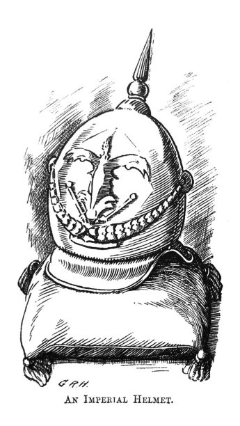 英国讽刺漫画漫画漫画插图-人性化的帝国头盔-德国军队图片下载