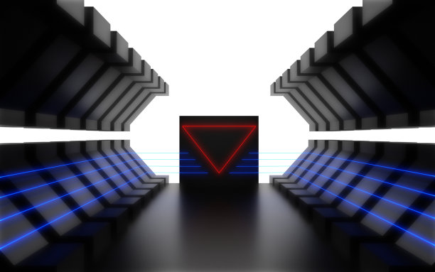 外星飞船走廊抽象的背景图片下载