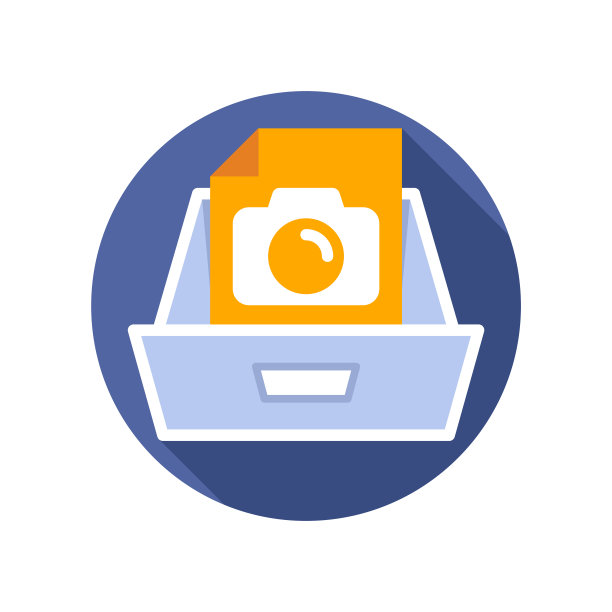 矢量插画图标与摄影收藏存储媒体的概念图片下载