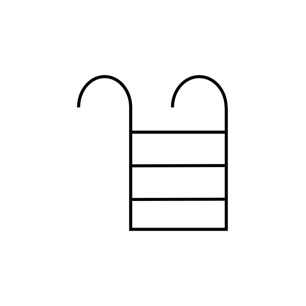 泳池扁平线性图标，适用于应用程序和信息图。网站和移动极简扁平设计图片下载