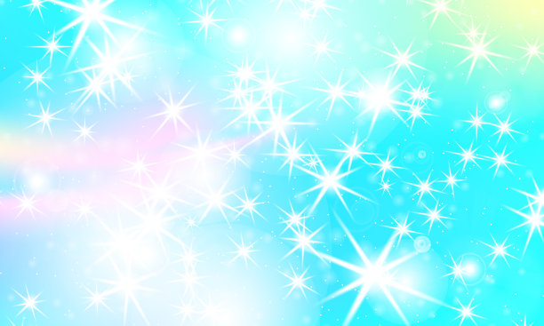 独角兽彩虹背景。全息的天空图片下载