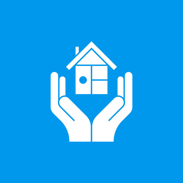 房屋保护标志-手握房屋标志-矢量图片下载