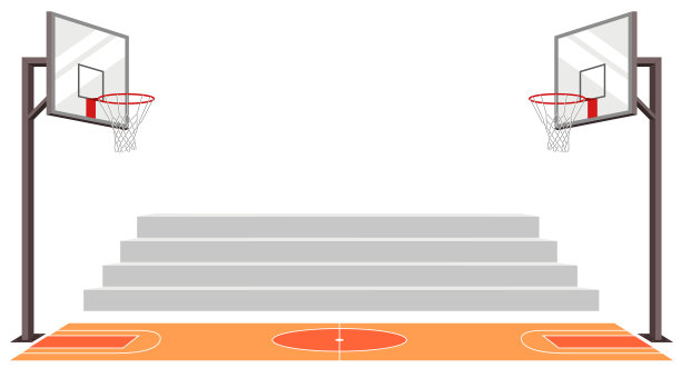 运动篮球场。匹配向量图片下载