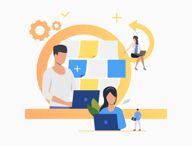 商务人士使用笔记本电脑工作图片下载