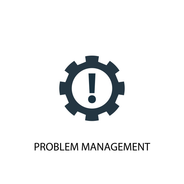 问题管理图标。简单元素说明。问题管理概念符号设计。可用于网络和手机。图片下载