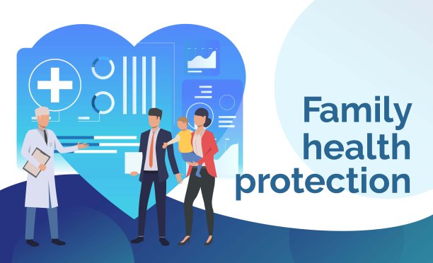 医生在医疗保健中心咨询青年家庭图片下载