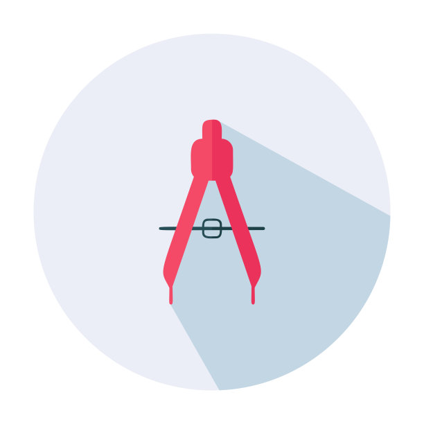 罗盘平面图标矢量说明图片下载